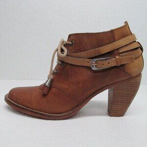 J Shoes Carson Lace up Buckle Strap Booties Women's Size 8.5M